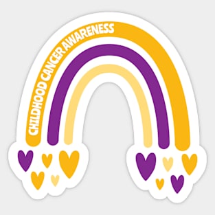 Childhood Cancer Awareness Rainbow Sticker